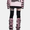 The Grave Girls Pity Me Tonight Striped Arm And Leg Warmer Set