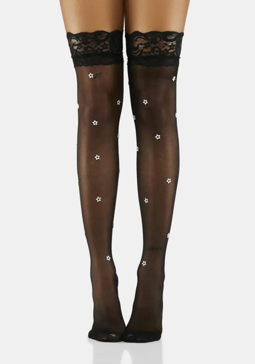 X_PTLHZ Slick Flashy Mood Thigh Highs -Outlet Tights Store 2KW7VA0B1pnTjclbtYEnmeb51sgiESrU 24