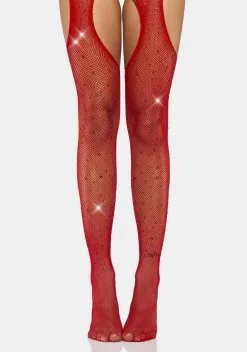 X_Leg Avenue Hot Sparkle Bliss Fishnet Tights
