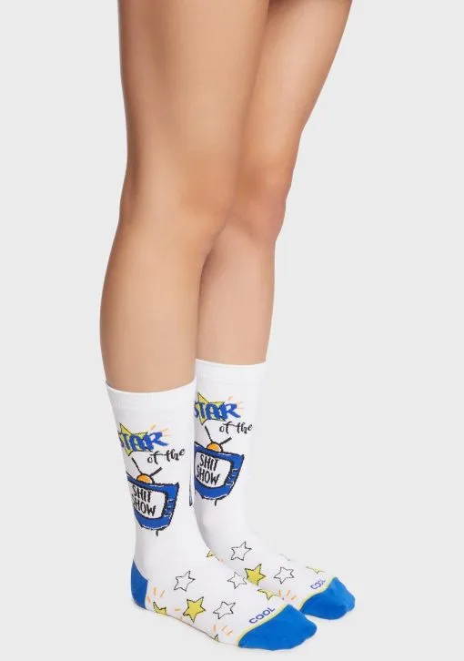 Cool Socks Star Of The Shit Show Crew Socks -Outlet Tights Store 2snnNeQVDI7RCUwh2A4UUREc0MlNFHjf 24