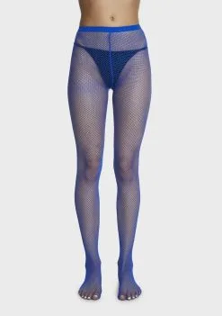 X_Leg Avenue Cobalt Demon Days Fishnet Tights