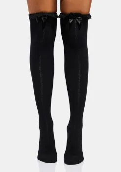 X_Silver Moon Creations She's Got Nerve Thigh High Socks