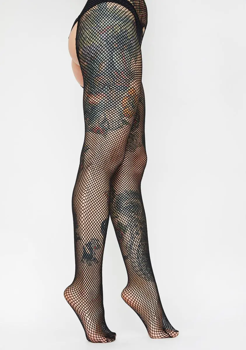 X_Leg Avenue Night Take It Easy Fishnet Crotchless Tights 4 X_Leg Avenue Night Take It Easy Fishnet Crotchless Tights - Image 2