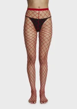 X_Leg Avenue Fire Diamond Doll Fishnet Stockings