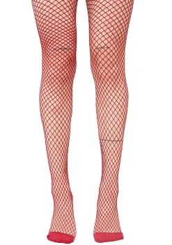 X_Leg Avenue Burgundy Bold Move Fishnet Tights