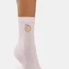 Skinnydip Embroidered Peachy Socks