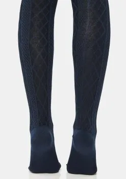 MeMoi Navy Crossing Diamond Sweater Tights -Outlet Tights Store AKFFkfrYP6wtSPzvQ7Tf8ttFhmrWrIIC 24