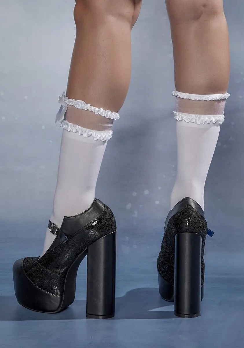X_PTLHZ Pure Mystic Aura Ruffle Knee High Socks 5 X_PTLHZ Pure Mystic Aura Ruffle Knee High Socks - Image 4