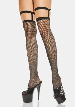 X_Leg Avenue Invite The Night Fishnet Thigh Highs