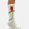 X_PTLHZ Youth Bloom Crochet Socks