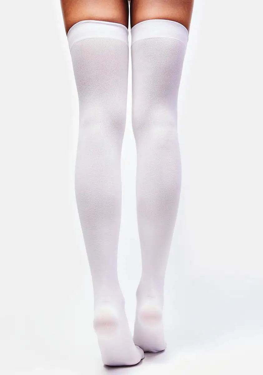 X_Music Legs Icy Angel Of Mine Sheer Thigh Highs 5 X_Music Legs Icy Angel Of Mine Sheer Thigh Highs - Image 3