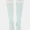 MeMoi Seafoam Rugby Athletic Striped Knee High Socks -Outlet Tights Store E1LtpyZk2owH2RBVPxZnKSHeOf9cbJHb 24