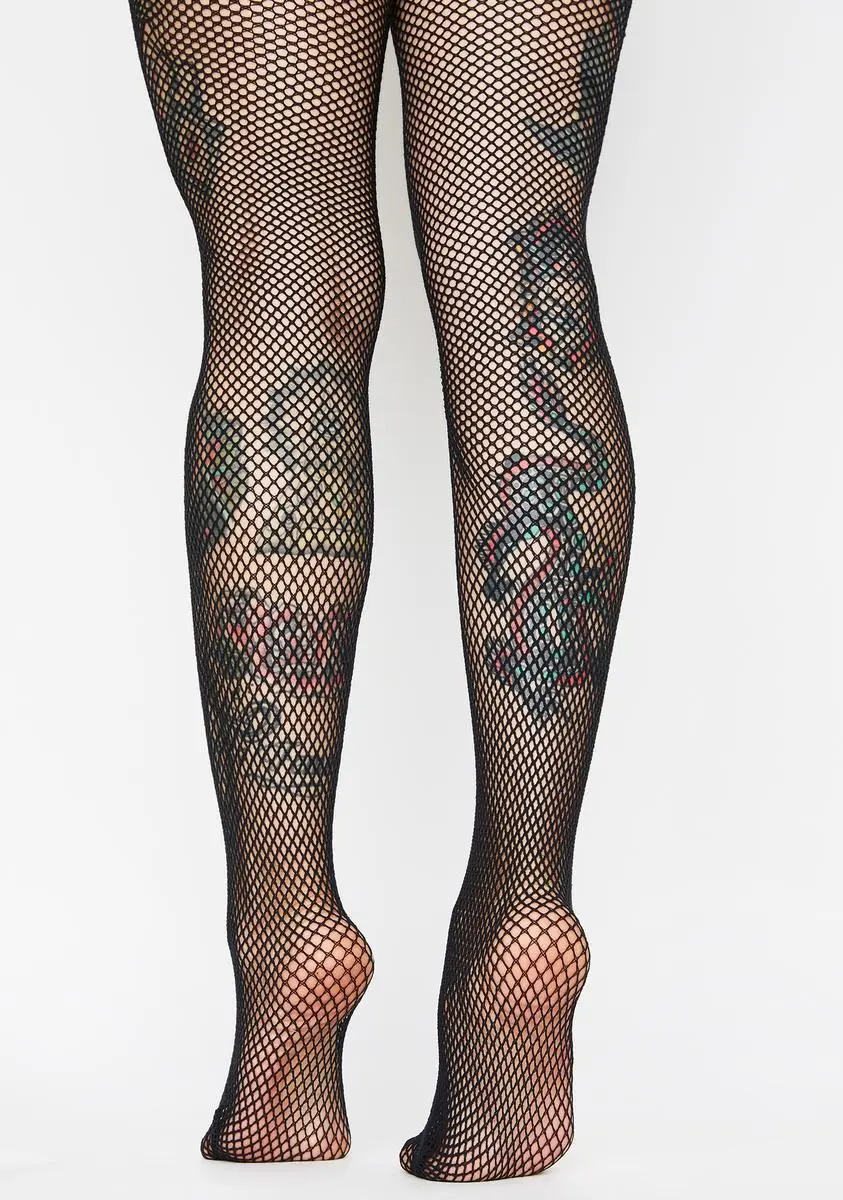 X_Leg Avenue Night Take It Easy Fishnet Crotchless Tights 5 X_Leg Avenue Night Take It Easy Fishnet Crotchless Tights - Image 3