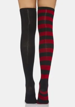 X_CIEL Devil Oh So Oddly Mismatched Thigh High Socks -Outlet Tights Store GUOhvkgSlpXSWdVqhJJ9vQ99VmPlPXKu 24