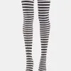 Demonia Black & White Stripe Tights -Outlet Tights Store H3qvq85NfSzriN7igx0DbUo69jDoZc00 24