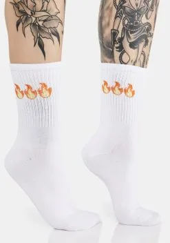 X_Ana Accessories Twin Flame Crew Socks