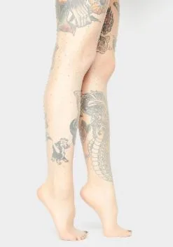 X_Leg Avenue Nude Midnight Glimmer Rhinestone Tights