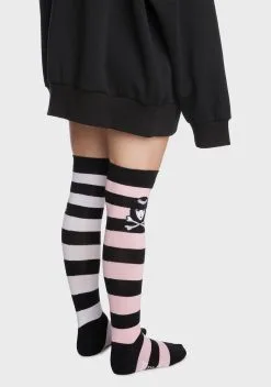 Dolls Kill X Emily The Strange Yawn Away Mismatched Striped Socks -Outlet Tights Store JwNuZG6hFjuSsaLhhHwZiLX8LfRmsjGh 24