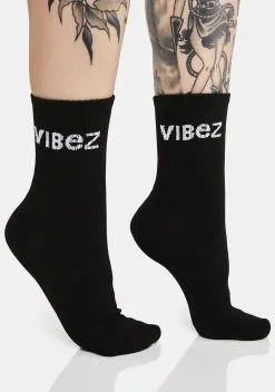 X_Ana Accessories No Thoughts Crew Socks