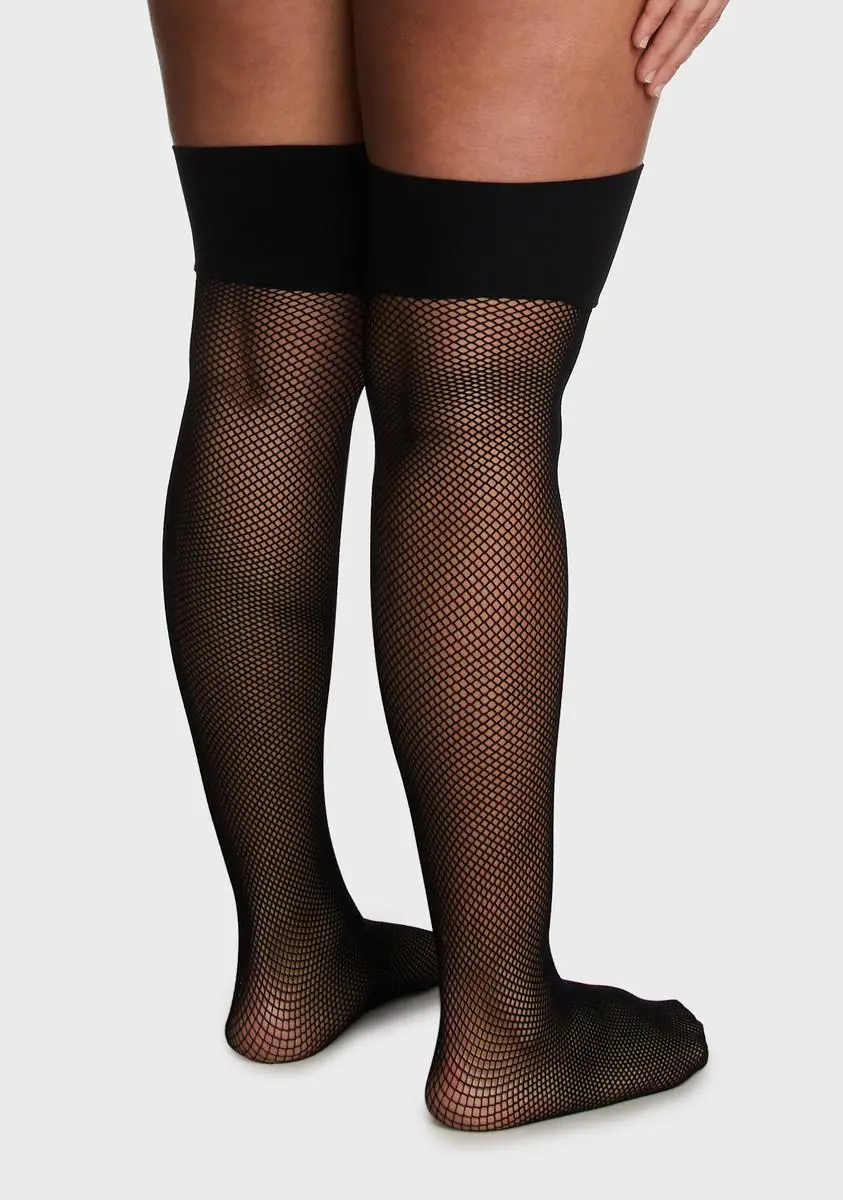 X_Leg Avenue Plus Scream My Name Fishnet Thigh Highs 5 X_Leg Avenue Plus Scream My Name Fishnet Thigh Highs - Image 3