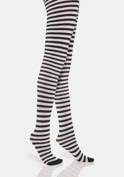 Demonia Black & White Stripe Tights -Outlet Tights Store MwBe4uqxVy76rQGkYrxXAgyMhlD85Pql 24
