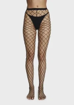 X_Leg Avenue Diamond Doll Fishnet Stockings