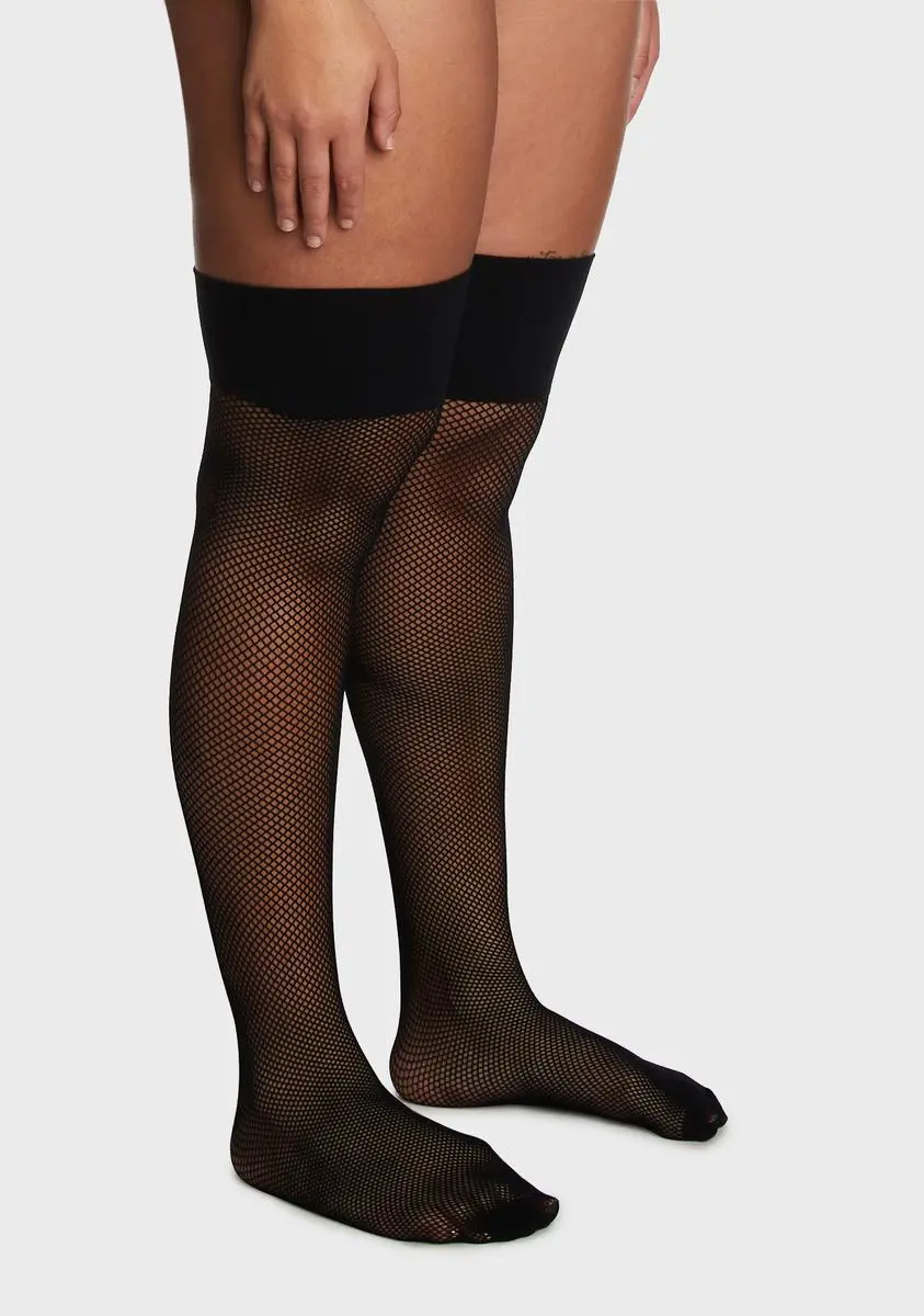 X_Leg Avenue Plus Scream My Name Fishnet Thigh Highs 4 X_Leg Avenue Plus Scream My Name Fishnet Thigh Highs - Image 2