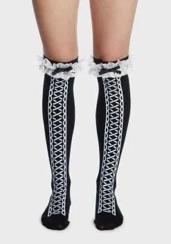 Widow Solemn Gathering Knee-High Socks