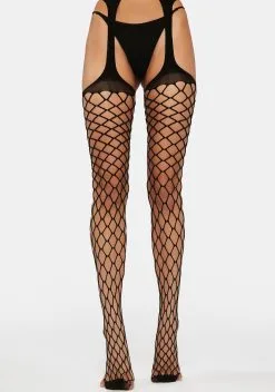 X_Music Legs What We Want Suspender Tights