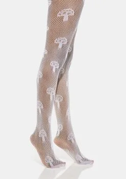 X_PTLHZ Mushroom Magic Fishnet Tights
