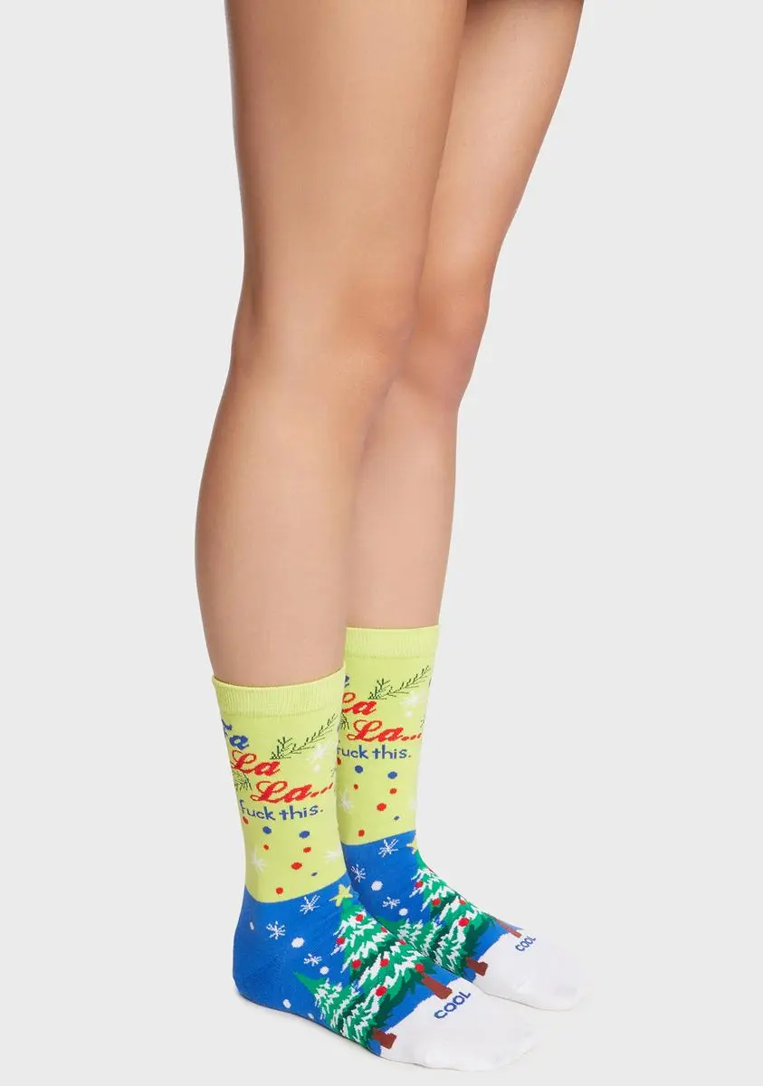 Cool Socks Fa La La Crew Socks 3 Cool Socks Fa La La Crew Socks