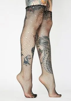 X_Leg Avenue La La Luxe Rhinestone Fishnet Stockings -Outlet Tights Store ZyQ5QtMw8NhQY3INMMHyrZ6HaaCkLGlY 24