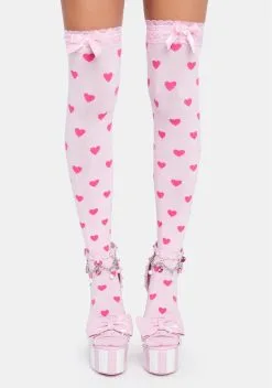X_CIEL Fool In Love Thigh High Socks