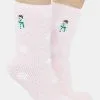 MeMoi Polka Dot Snowman Embroidery Cozy Socks