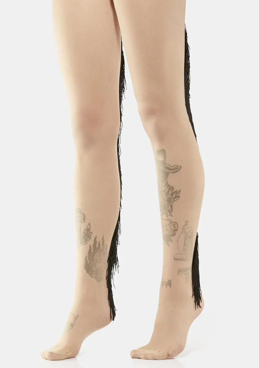 X_Leg Avenue Westward Forager Fringe Tights 4 X_Leg Avenue Westward Forager Fringe Tights - Image 2