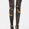 X_CIEL Moth Of Moonlight Thigh High Socks