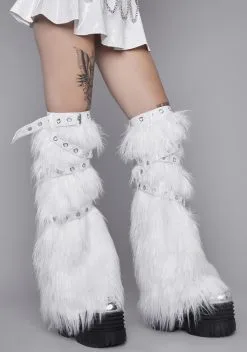 Widow Icy God Forsaken Faux Fur Leg Warmers