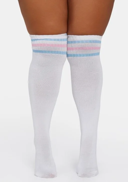 X_Leg Avenue Plus Powder Rack 'Em Up Athletic Thigh Highs -Outlet Tights Store g55S5jAxm76P69QBdttociUZnyOTmhwd 24