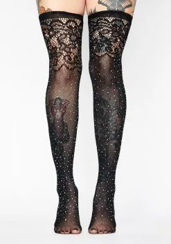 X_Leg Avenue Elegance N' Bliss Rhinestone Stockings
