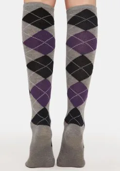 MeMoi Purple Argyle Cashmere Blend Knee High Socks -Outlet Tights Store jixc1CK9Iece2VHAnC4gYeDGphWnsYni 24