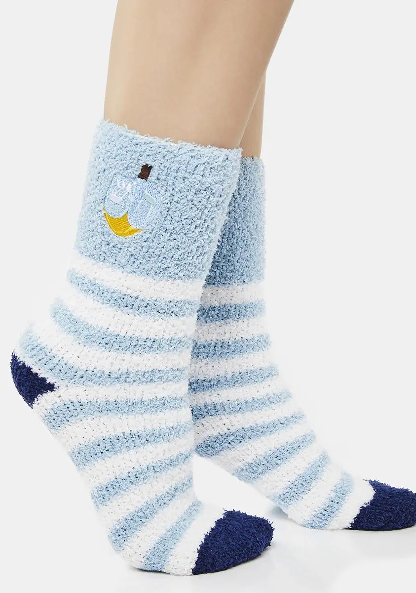 MeMoi Striped Dreidel Embroidery Cozy Sock 3 MeMoi Striped Dreidel Embroidery Cozy Sock