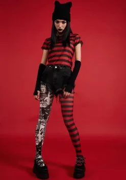 Dolls Kill X Emily The Strange Troublemaker Mismatched Tights -Outlet Tights Store vYC5qfTgeeWZdugtd9qESqfdnvd0R91F 24