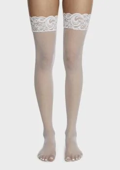 X_Leg Avenue With Pleasure Lace Stockings